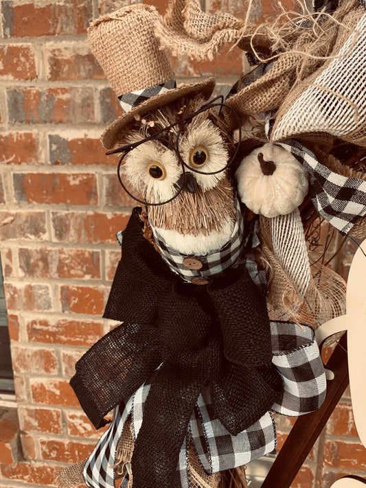 Owl See You This Fall Wreath 24”