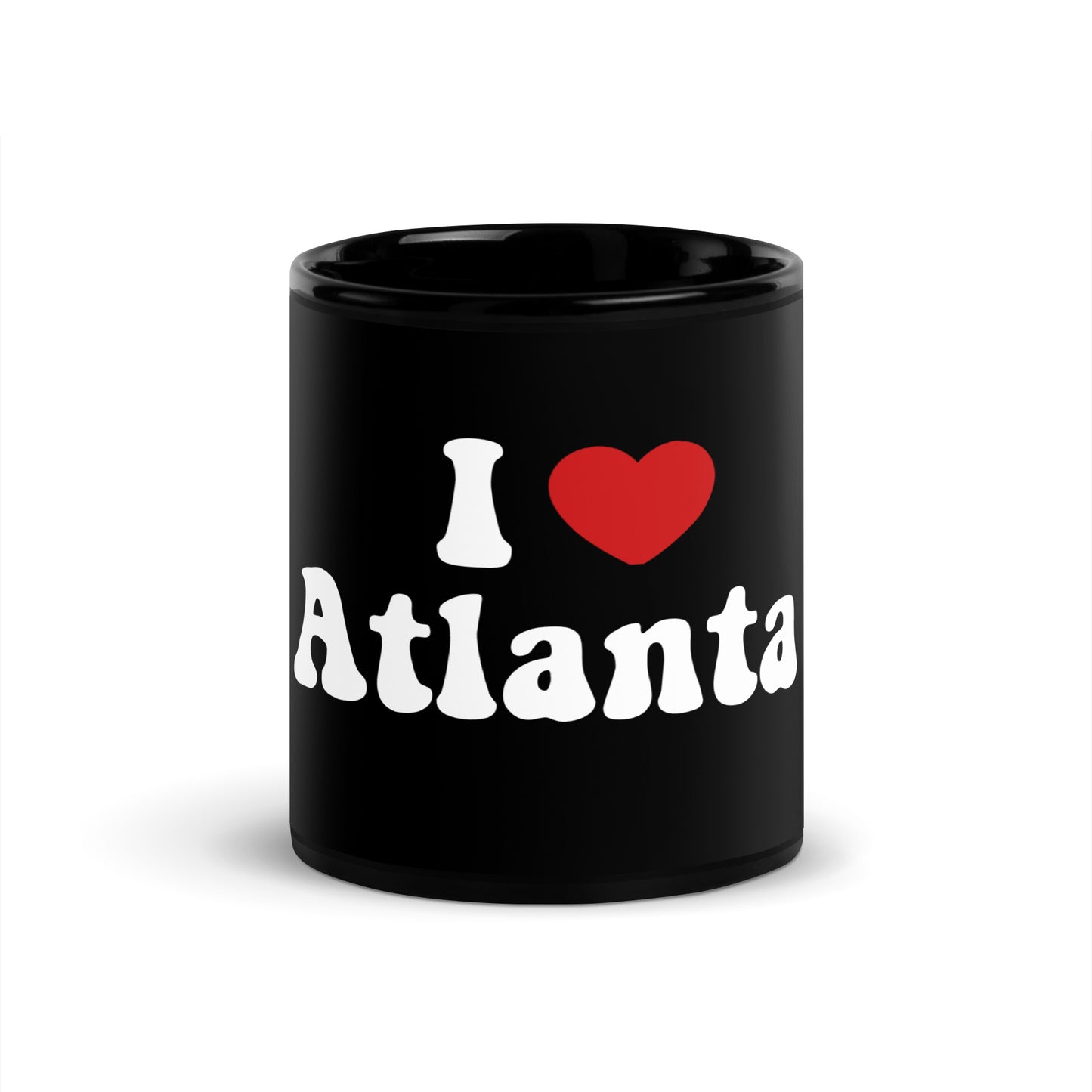 I Love Atlanta Black Glossy Mug