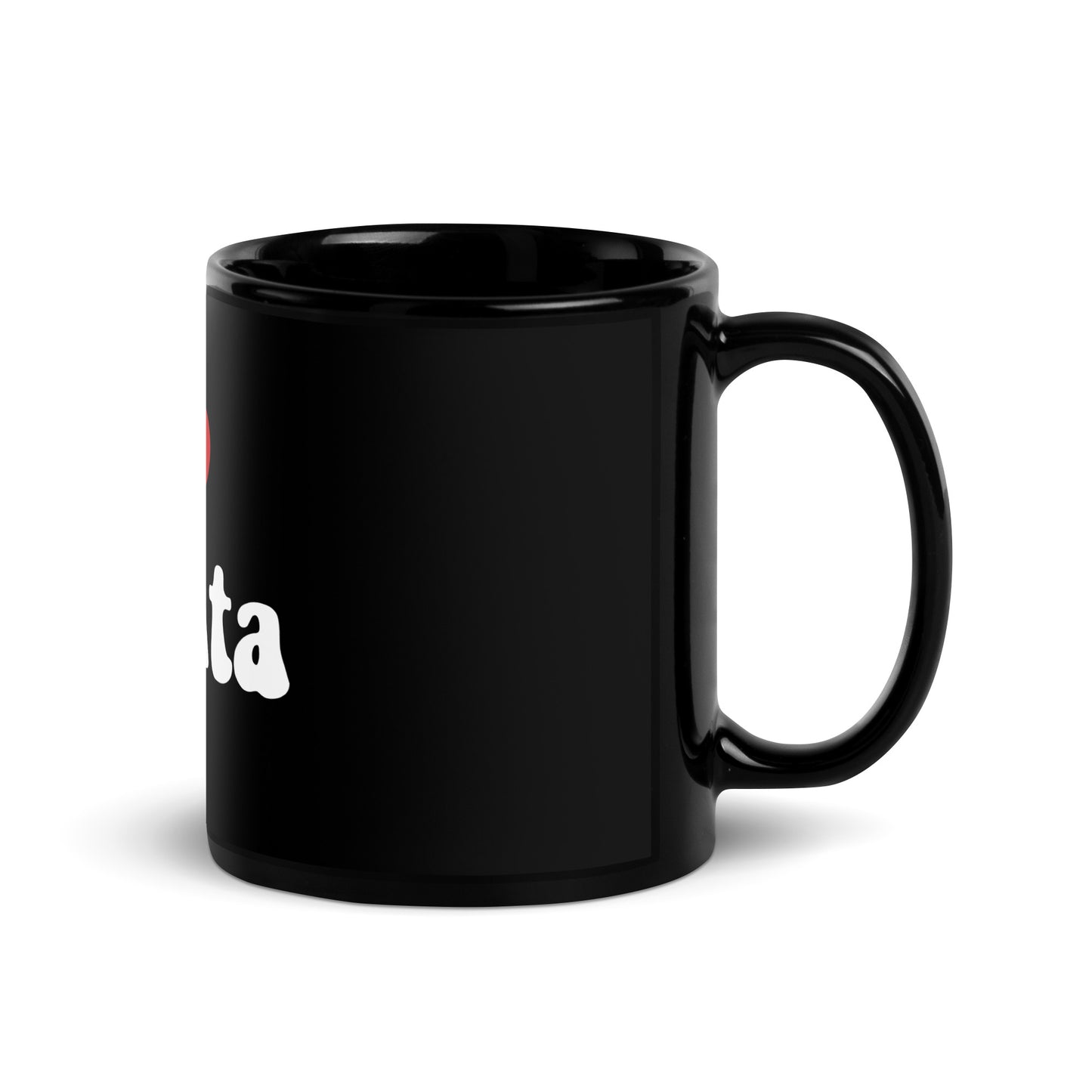 I Love Atlanta Black Glossy Mug