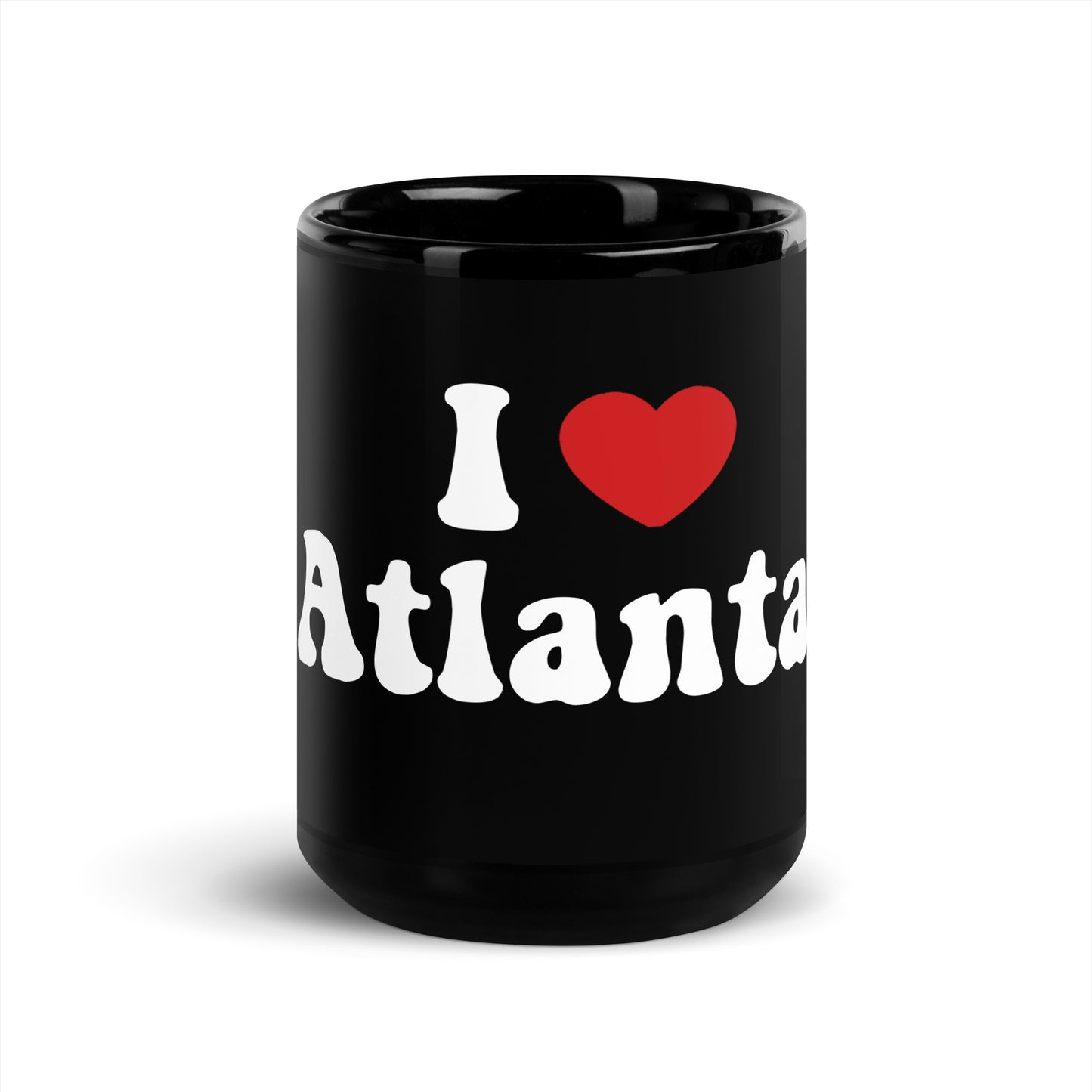 I Love Atlanta Black Glossy Mug