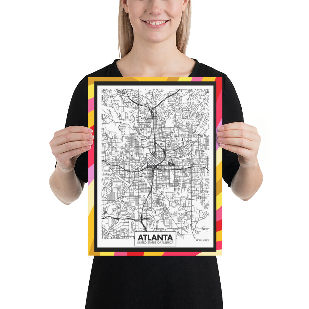 Welcome to Atlanta Poster - Rainbow