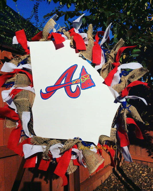 Atlanta Braves Wreath 18”