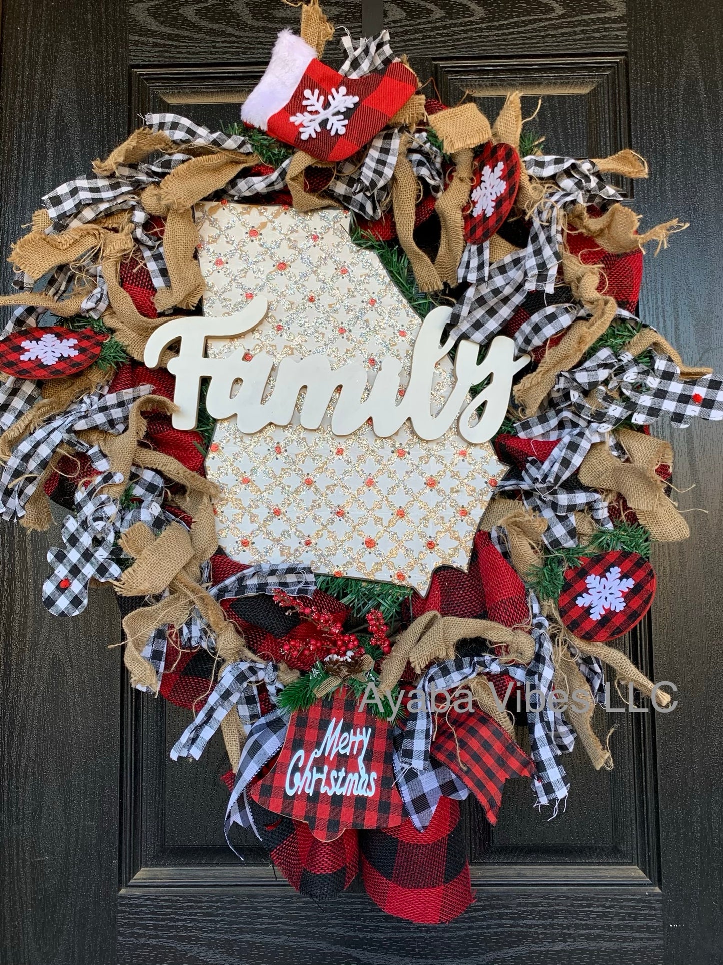 It’s a Georgia Christmas with Family Wreath 24”