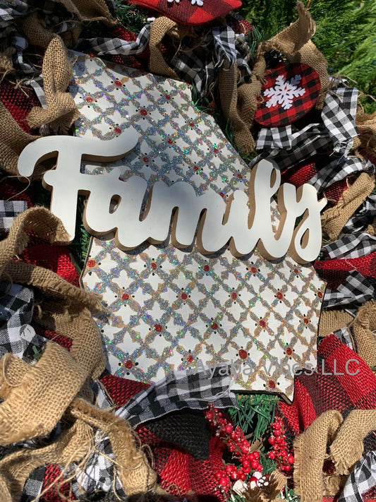 It’s a Georgia Christmas with Family Wreath 24”