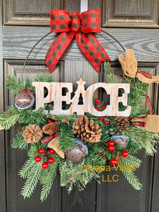 Peace this Christmas Wreath 15”