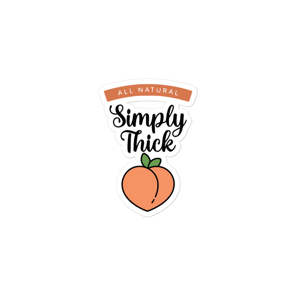 Simply Thick Peach Bubble-free stickers – One Big Peach LLC