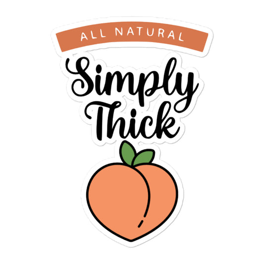 Simply Thick Peach Bubble-free stickers