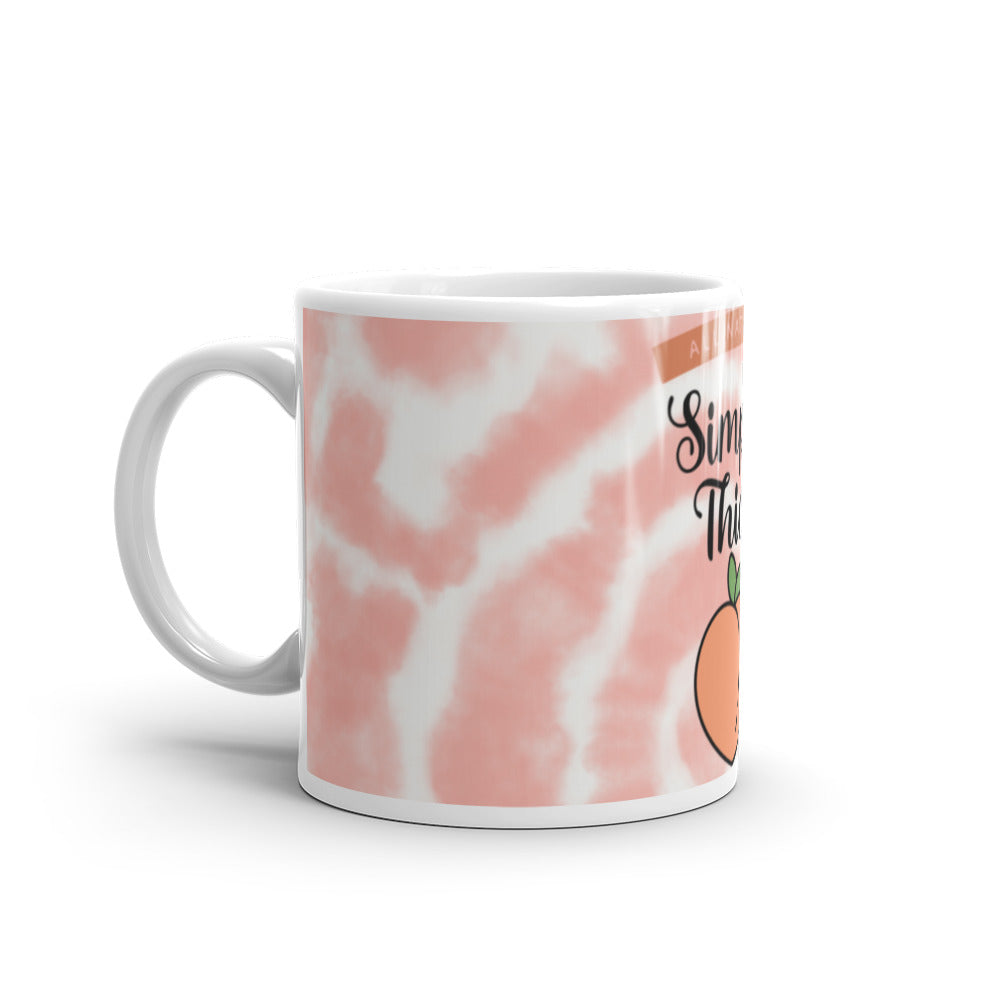 Simply Thick Peach Glossy Mug