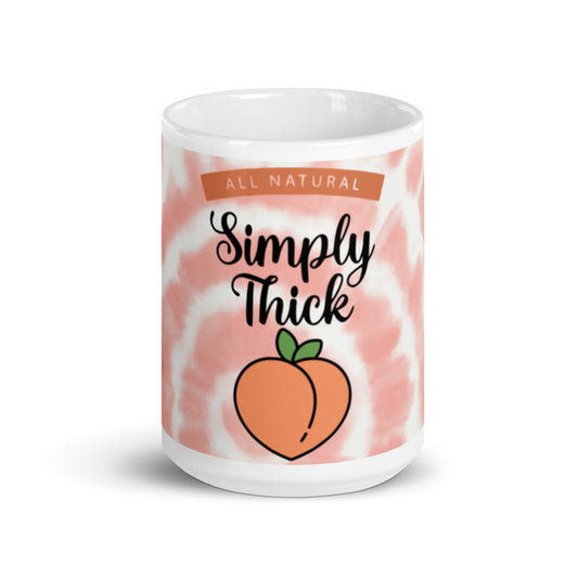 Simply Thick Peach Glossy Mug