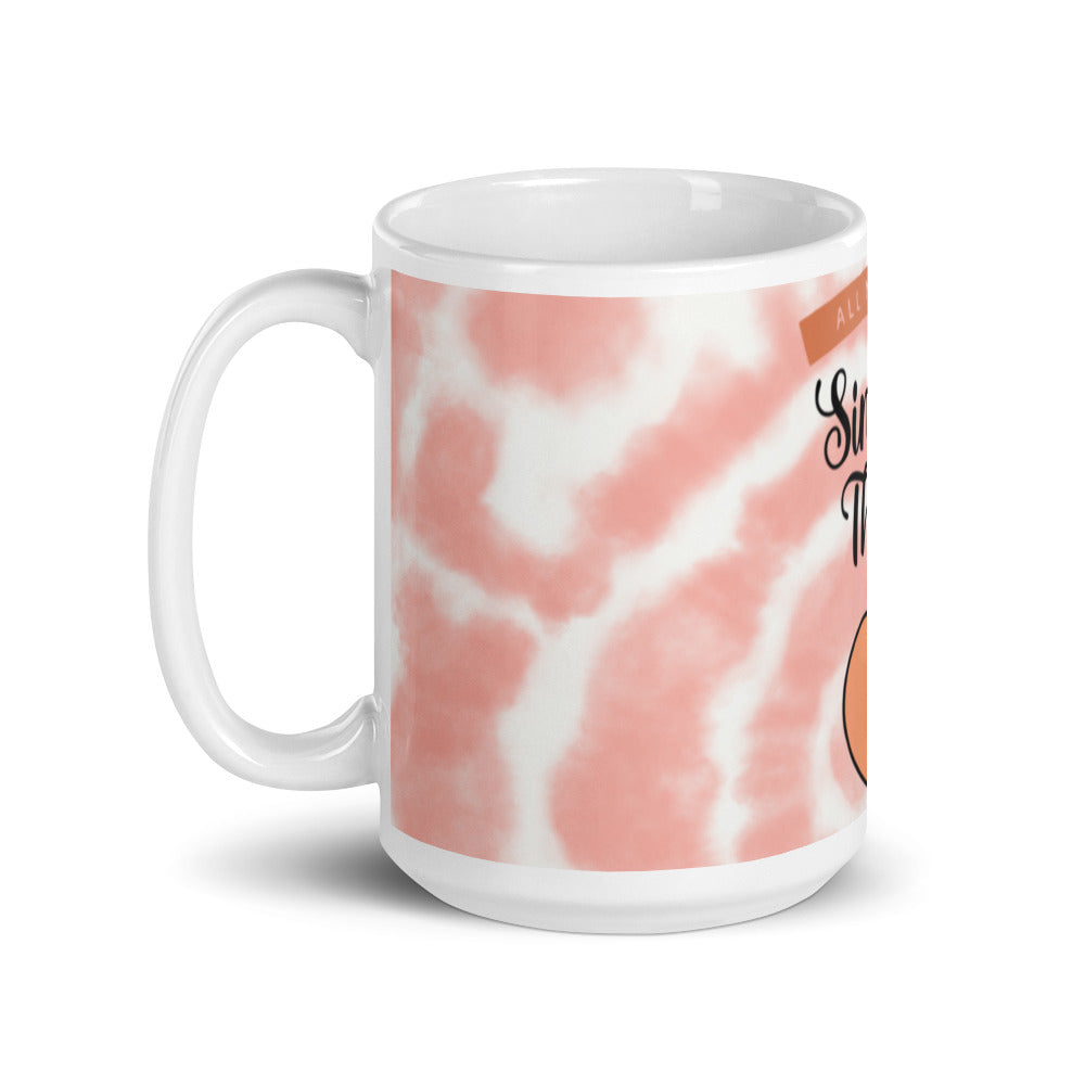 Simply Thick Peach Glossy Mug